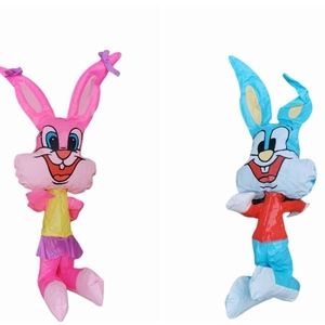 PAIR of Blow up bunny rabbit toys